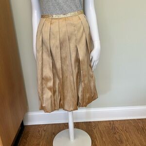 Pleated Gold bubble skirt
